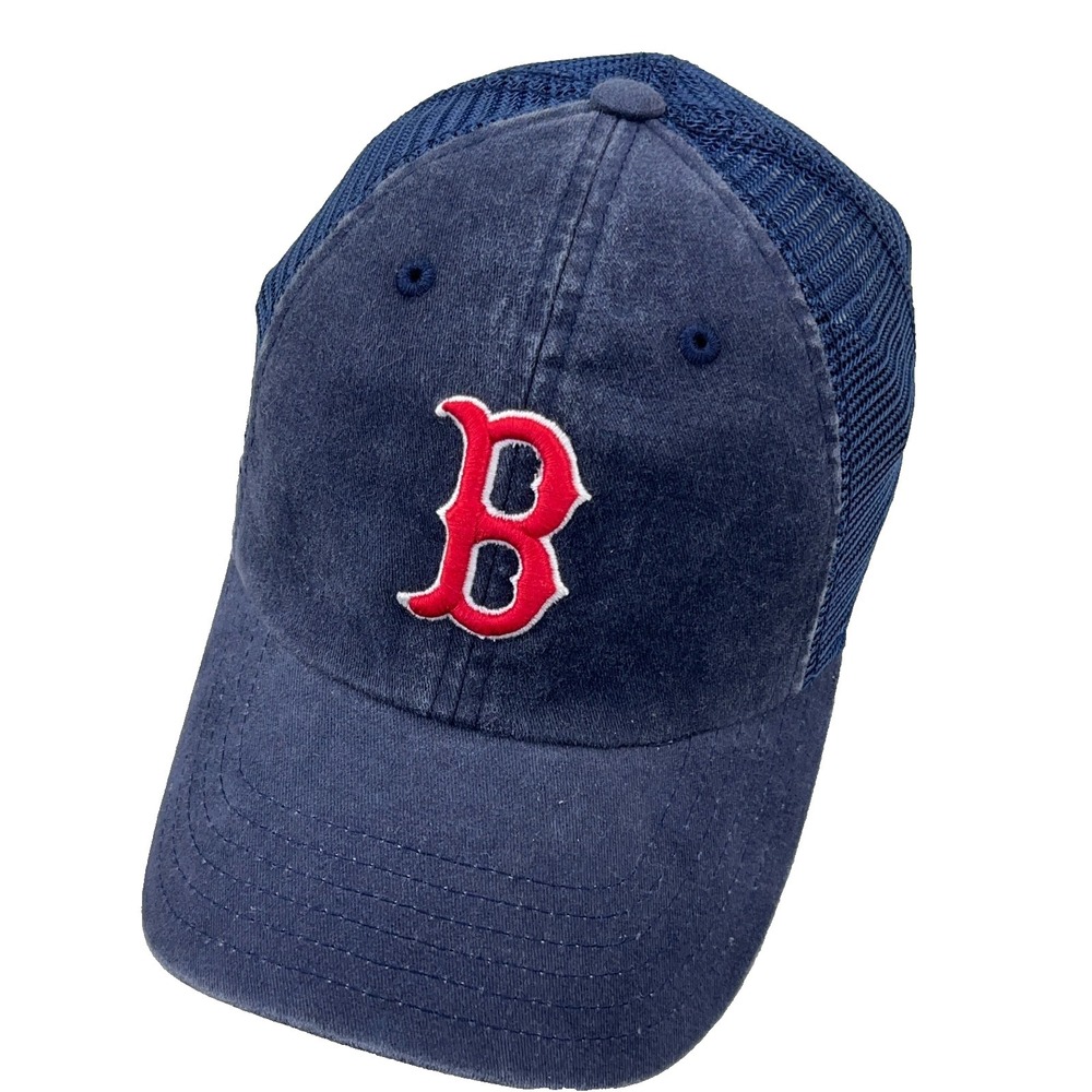 Boston Red Sox Hat Cap Strap Back Blue Adjustable Dad Twill MLB Baseball Mens AA